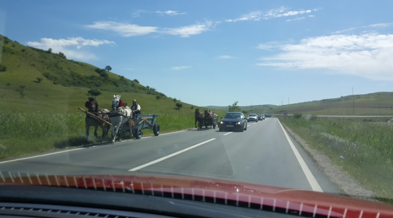 Horse-drawn carriages made driving on the roadways a bit sketchy.